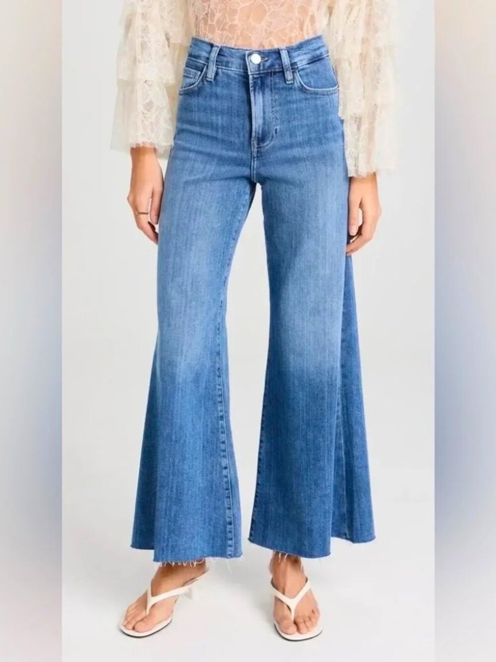Frame Denim Light Blue Wide Leg Flare Jeans